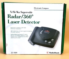RADIO SHACK  X/K/KA SUSPER WIDE RADAR/360 LASER DETECTOR 22-1684