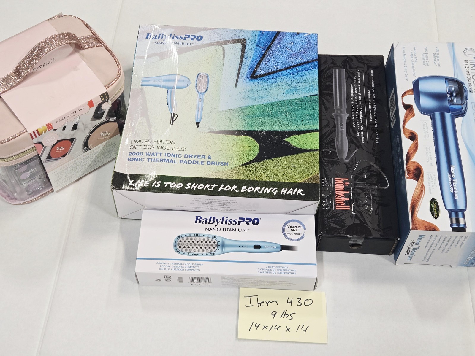 BaBylissPRO Nano Titanium Hair Tools Lot MiraCurl Sultra Bombshell FAO Set Kit