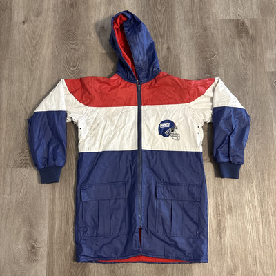 Vintage Boys NFL Game Day 90 s Football New York Giants Rain Jacket Size L