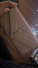 Yves Saint Laurent Cassandre Matelasse Large Flap Wallet - Beige