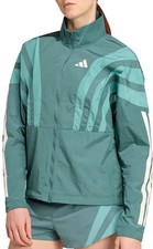 adidas Adizero Archive Womens Running Jacket Green Hooded Run Lightweight Ladies