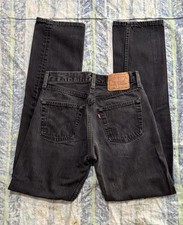 Vtg 90s Levis 501 XX Black Denim Jeans Sz 29x34 28x33 Button Fly 1997 USA Made