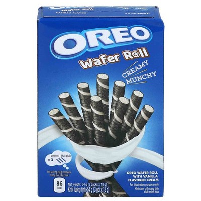 Oreo Wafer Roll Vanilla 54g Waffelröllchen
