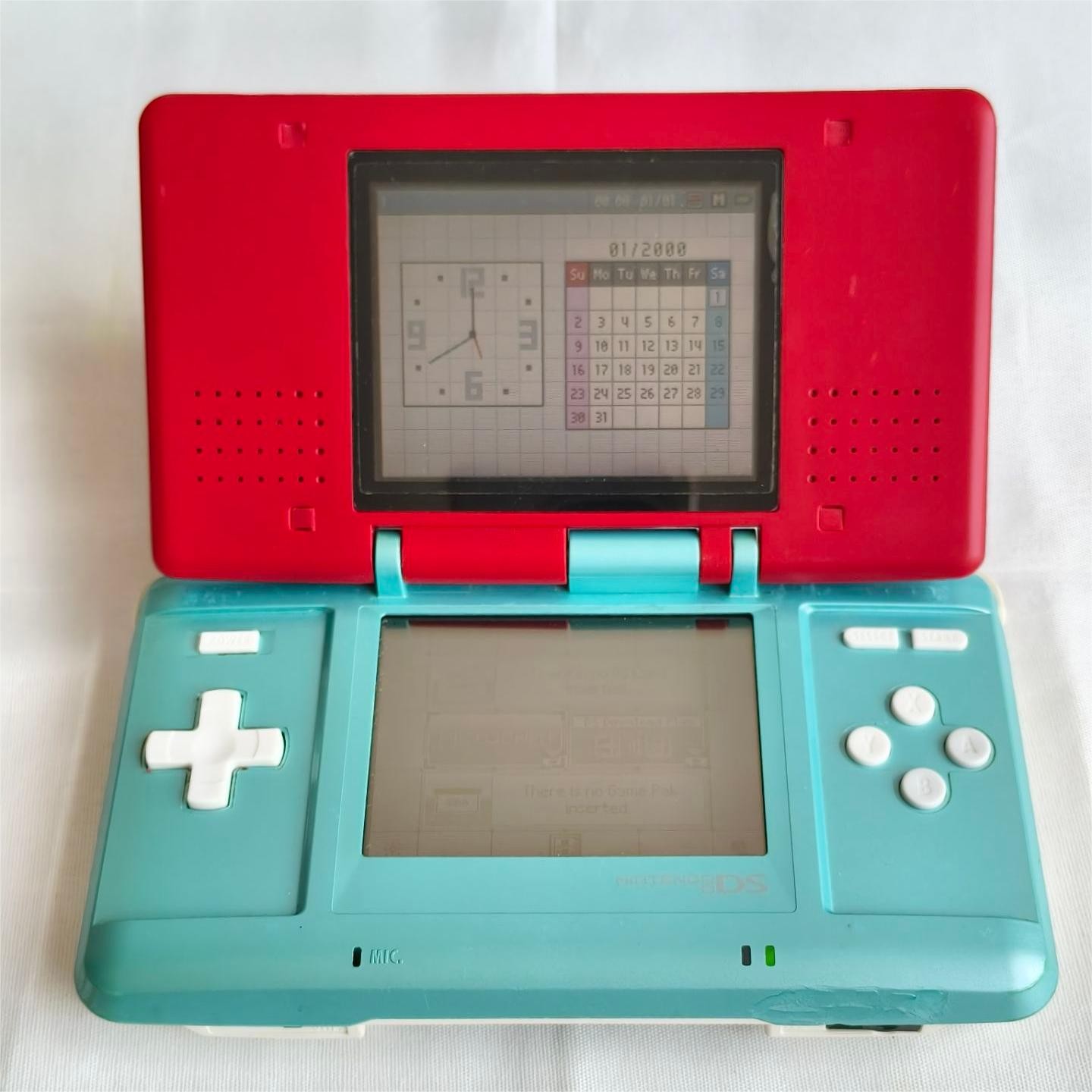 Nintendo DS NTR-001 red/green Console with Charger No sound have little spots