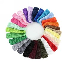 72 Pcs Baby Girls Elastic Crochet Hairbands Soft Stretchy Headbands for Newbo...