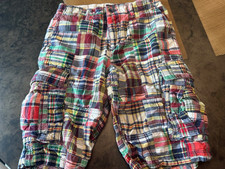 GAP KIDS SHORTS BOYS 12 MADRAS PLAID CARGO