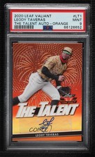 2020 Leaf Valiant The Talent Orange Prismatic /75 Leody Taveras PSA 9 Auto 0s2w
