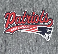 NEW ENGLAND PATRIOTS EMBROIDERED IRON ON PATCH 2.50” X 4.00” FREE SHIPPING