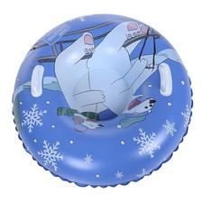 36 Inch Polar Bear Inflatable Kids Snow Tube Sled Thick Bottom With Handles