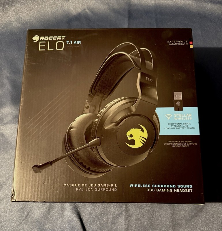 ROCCAT Elo 7.1 Air Wireless Surround Sound RGB Gaming Headset - Black