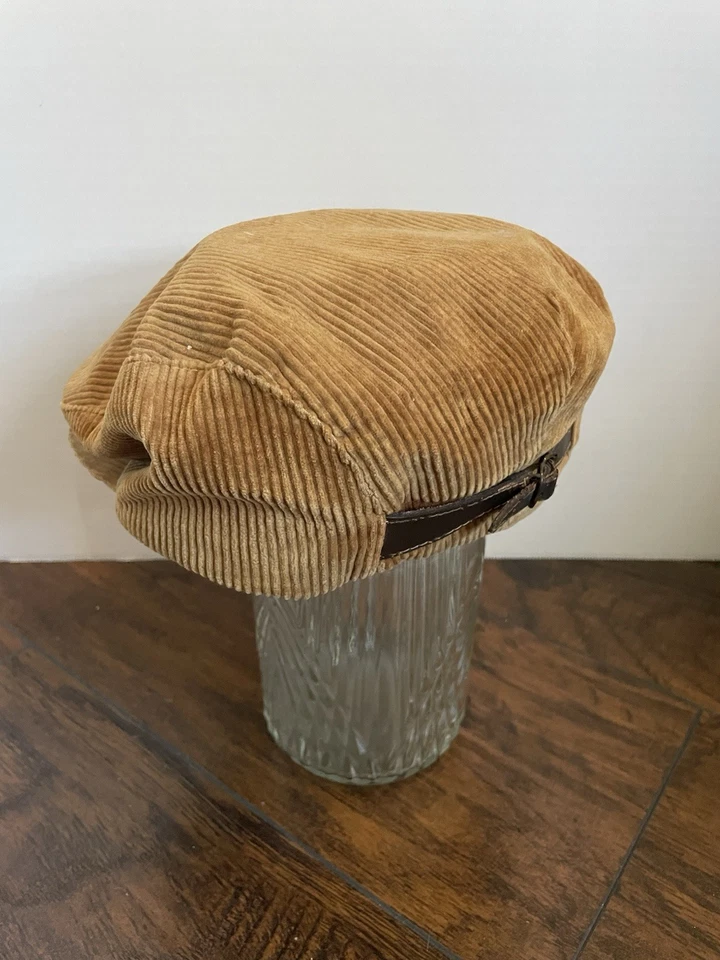 Vintage Tan Corduroy Country Gentleman Newsboy Hat 7 3/8 - Image 2 of 4