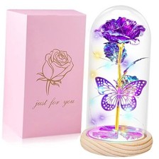Valentines Day Rose Gifts 1-purple Butterfly Flower Roses Gifts for Women Mom