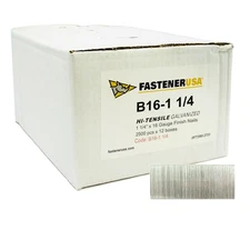 1-1/4" FINISH NAILS 16GA GALV 30,000ct | B16-114C12
