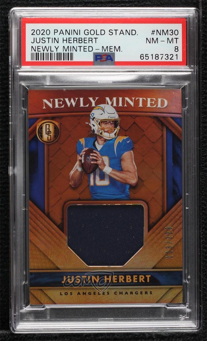 2020 Gold Standard Newly Minted Memorabilia 113/225 Justin Herbert Rookie RC 1q7
