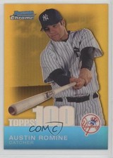 2010 Bowman Chrome Topps 100 Prospects Gold Refractor 35/50 Austin Romine a2v