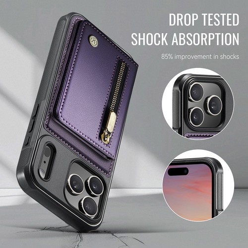 Magnetische Hülle für iPhone 17 Pro Max Air 16 15 14 13 abnehmbarem Geldbeutel - Bild 5 von 20
