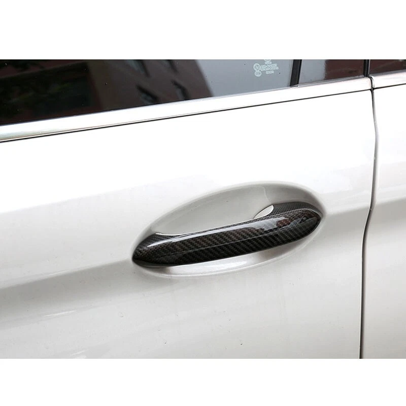 Cubierta de manija de puerta exterior de fibra de carbono real apta para BMW M3 M4 2021-2022 Foto 2 de 4