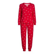 Joyspun Velour Sleep Top Jogger Pants/Socks Pajama Set 3Piece RED PEPPER SZ SMAL