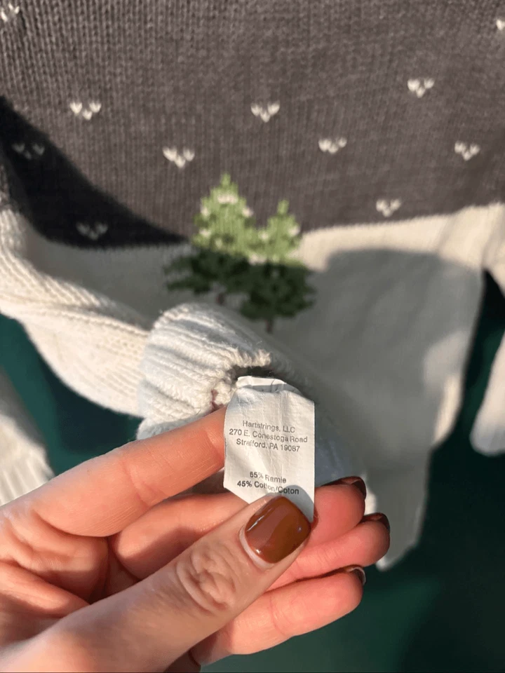 Suéter Kitestrings Unisex 5-6 Blanco Gris Pullover Esquí De Colección Foto 4 de 4