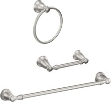 MOEN Banbury 3-Piece Bath Accessory Kit in Brushed Nickel