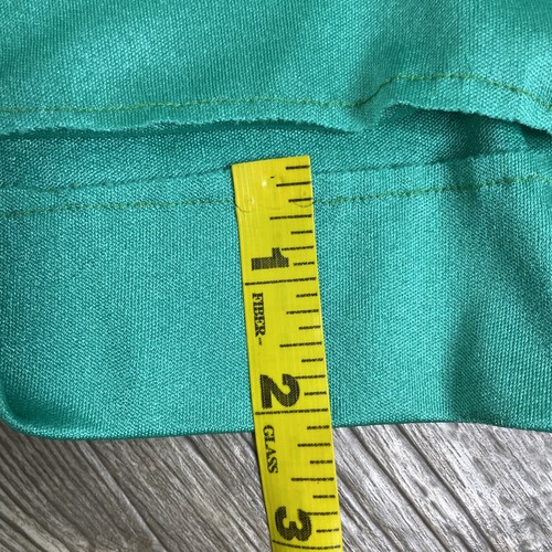 Vtg 70s JC Penney Seafoam Green Jumpsuit Loungewear Bell Bottom Nylon Size M - Picture 15 of 17