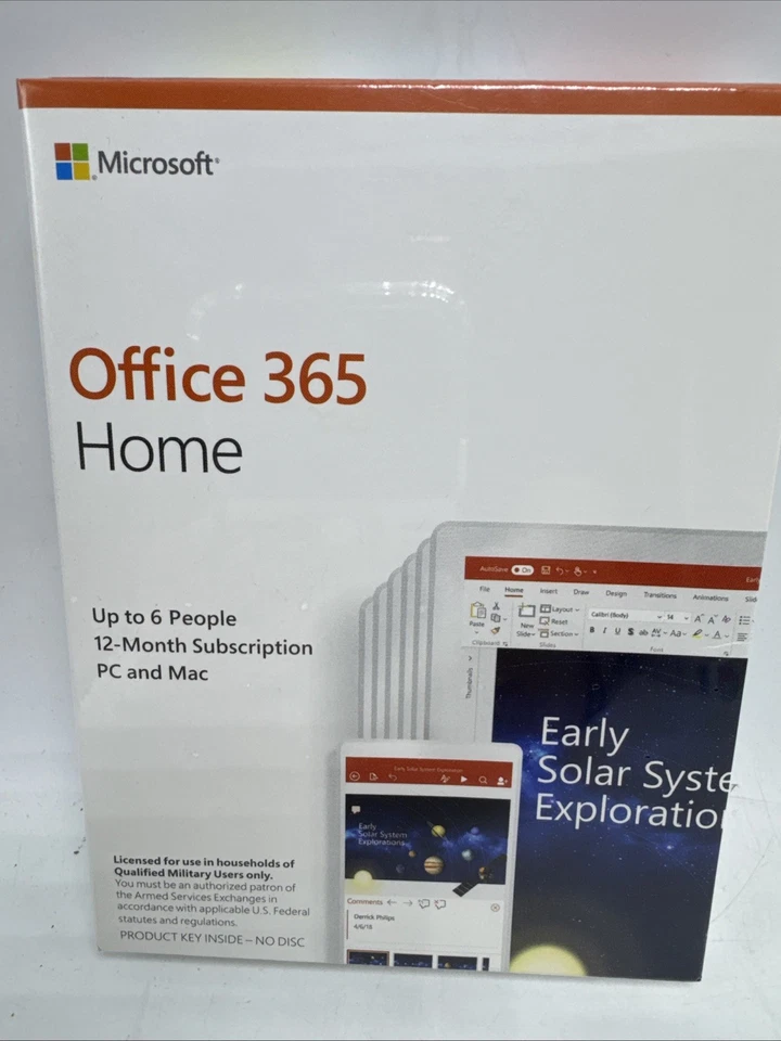 Microsoft Office 365 Home 1-6 Users 2018 PC And Mac New Sealed - Image 2 of 4