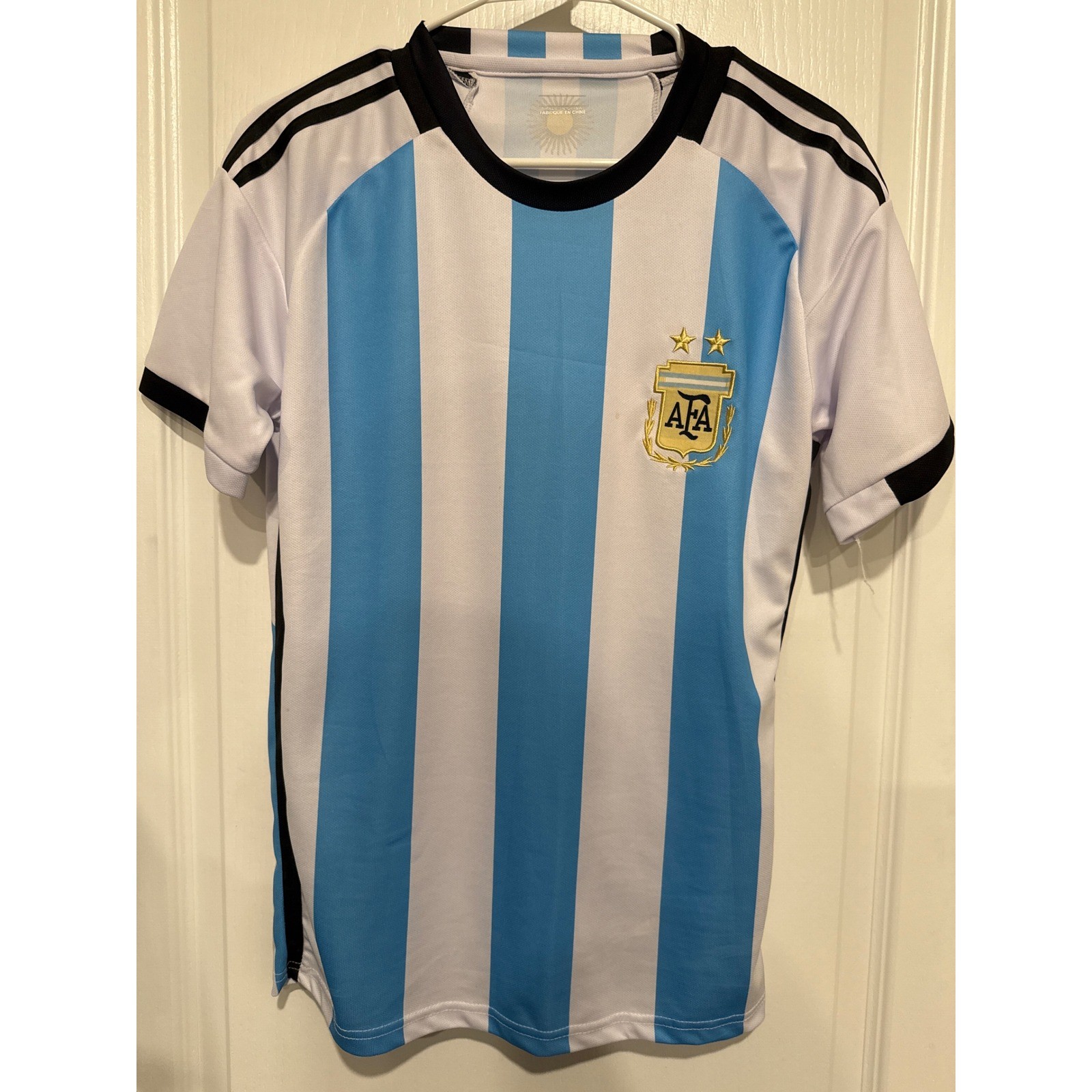 Argentina Messi #10 Soccer Jersey Football T-Shirt World Cup Fan Apparel Size Sm