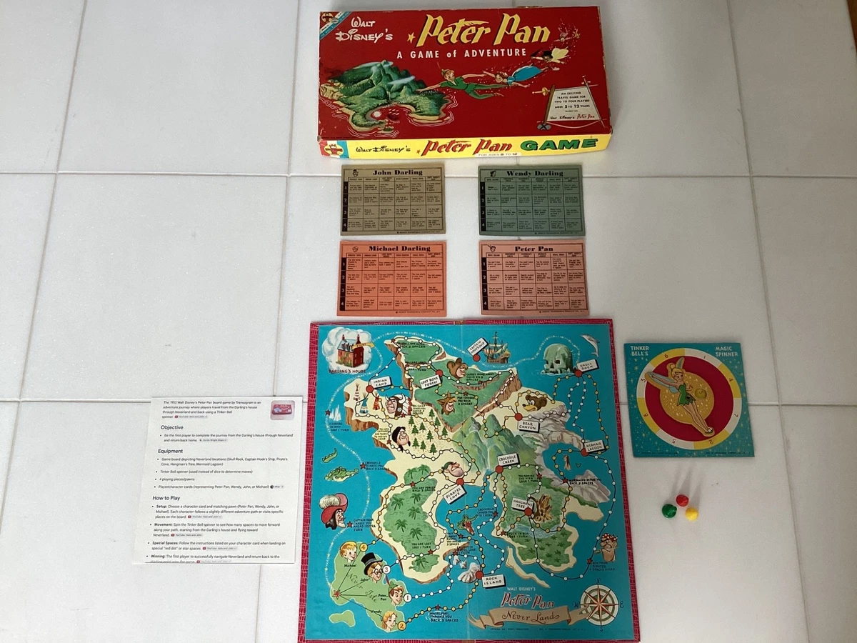 Peter Pan Board Game Vintage Manufacture & Traditional Games for