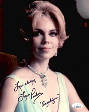 LARA PARKER HAND SIGNED 8x10 COLOR PHOTO+JSA     STUNNING POSE      DARK SHADOWS