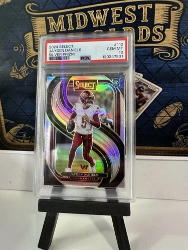 PSA 10 Jayden Daniels 2024 Select Silver Prizm RC #112 Commanders GEM MINT 🔥