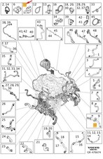 Volvo V60 MK2 Cross Country Cooling System Hose Retainer 32339679 Neue Echt