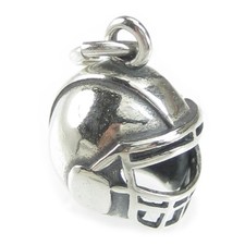 American Football Helmet sterling silver charm .925 x 1 Sports charms.