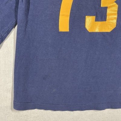 VINTAGE 60s 70s Champion Cotton Football Jersey T Shirt Size Small
