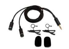 2 STEREO LAPEL RECORDING LAVALIER MICROPHONES HIGH QUALITY MIC
