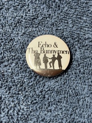Vintage Echo & The Bunnymen Band Button Pin Badge Post Punk New Wave 1980s