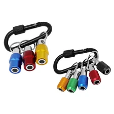 Heavy Duty Steel Bracket Screwdriver Bit Holder Keychain Extension Bar