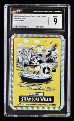 2024 Steamboat Willie Disney Mickey Mouse Saturday Morning Cards