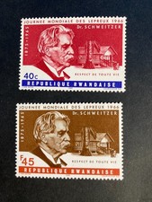 Ruanda 1966 Lot Lepra Albert Schweitzer Nobelpreis Frieden 1952 postfrisch