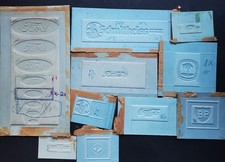 Druckklischee 1930er Lot Konvolut Druckplatte Coca Cola BP Ford Etc