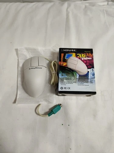 Vintage Mouse 3D 700dpi Wired PS/2 Mouse – New Old Stock – Beige Retro PC