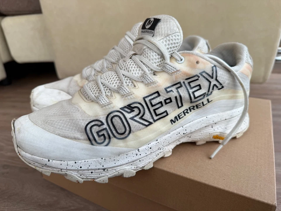 Merrell Moab Speed GORE-TEX® Herren Trailschuhe Weiß Gr. 44.5