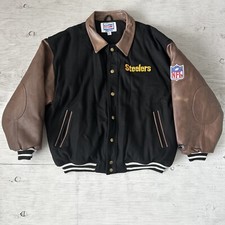 VTG 90s NFL Pittsburgh Steelers Starter pro line Letterman Varsity Jacket Sz 2XL