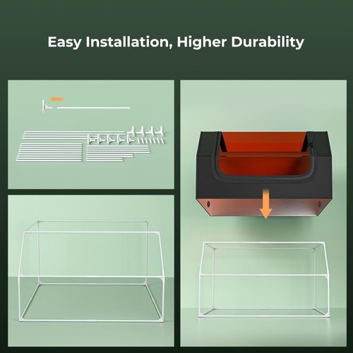 Caja grabadora láser Creality ignífuga y a prueba de polvo cortador láser protección... - Imagen 6 de 8