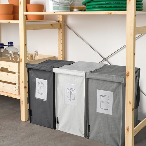 3x Recycling Waste Sorting Bags – 35L Storage Bin Bags for Plastic, Paper, Cans - Imagen 2 de 5