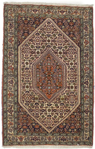 Plush Handmade Vintage Orange Floral 3X5 Bidjar Oriental Rug Kork Wool Carpet - Picture 1 of 12