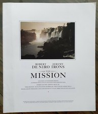 THE MISSON - RARE ORIGINAL PROMOTIONAL BROCHURE - ROBERT DE NIRO, JEREMY IRONS 