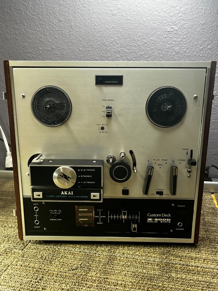 AKAI X-200D Three Motors Auto Reverse Tape Recorder Machine Good