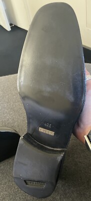 Gucci Mens Size 42 E Black Leather Lace Italy Made Wing Tip  display picture 3