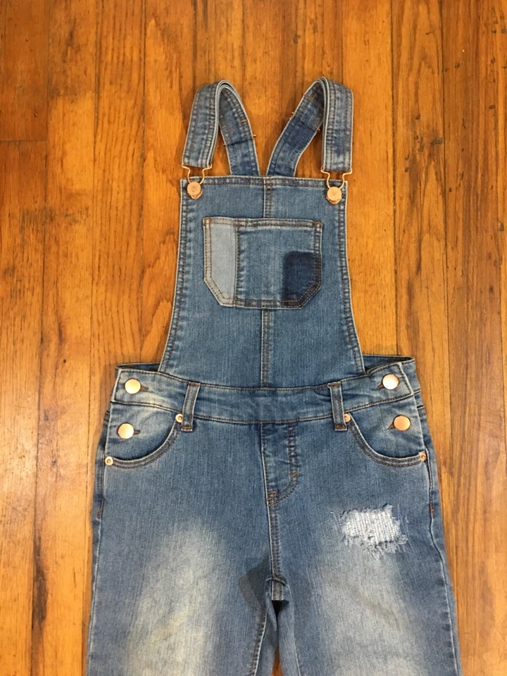 CHEROKEE синий Jean джинсовой ткани комбинезон нагрудник молодежи девочек размер средний M/M подходит 24 x 24 - Изображение 4 из 4