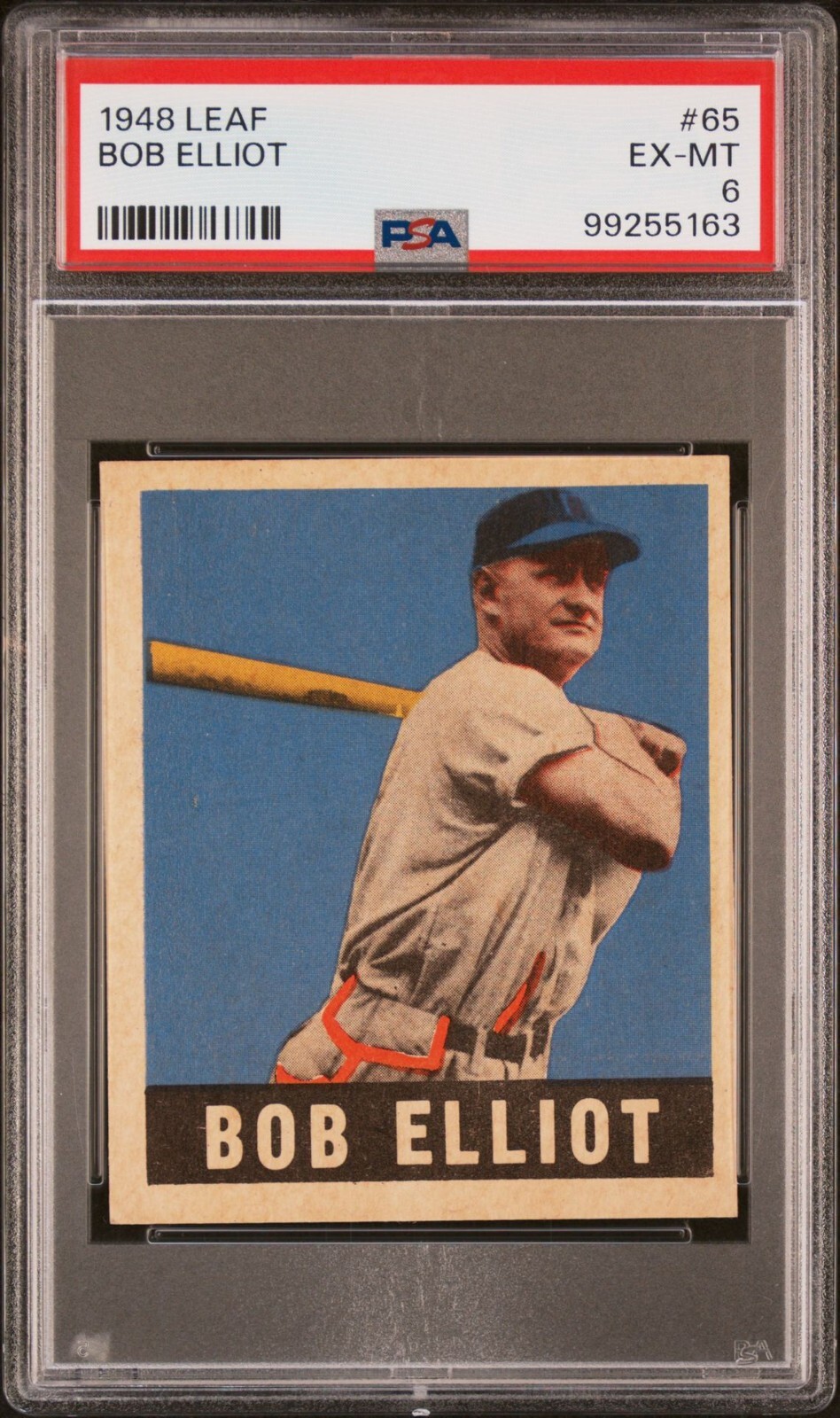 1948 Leaf #65 Bob Elliott PSA 6 HIGH END